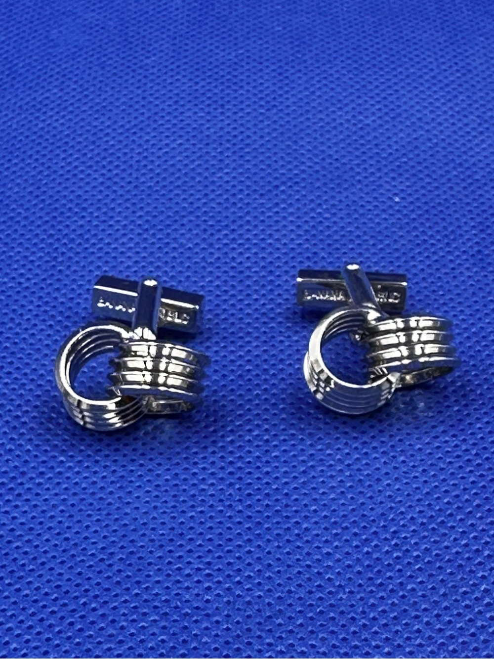 Banana Republic Silver-Tone Knot Design Cufflinks